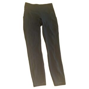 Lululemon Pants Womens Size 2 Grey Black HighWaisted Leggings Yoga Stretch